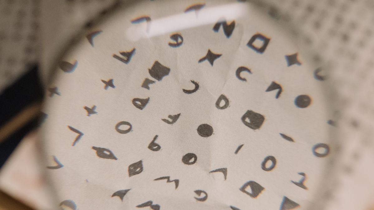 A magnifying lens decoding cryptic symbols — auditing how AI rank trackers make their numbers
