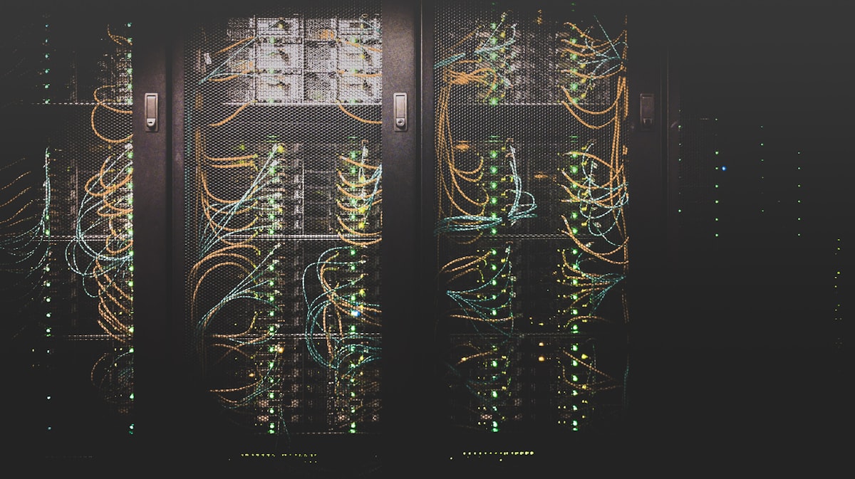 Server racks symbolising migration off Bing Search API