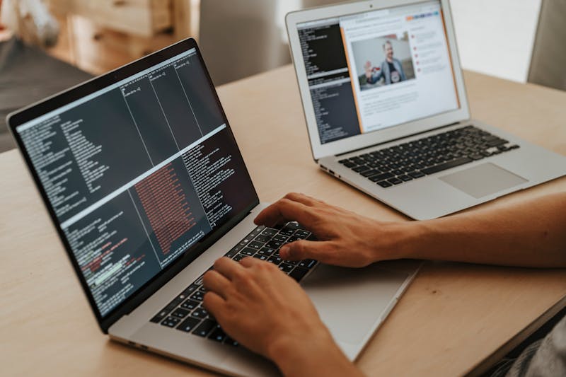 Developer using AI coding agent