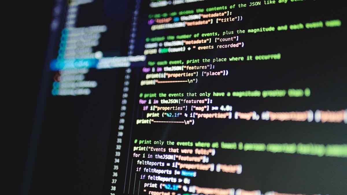Lines of code on a dark editor screen, representing the Rust reqwest and scraper setup used to scrape Google